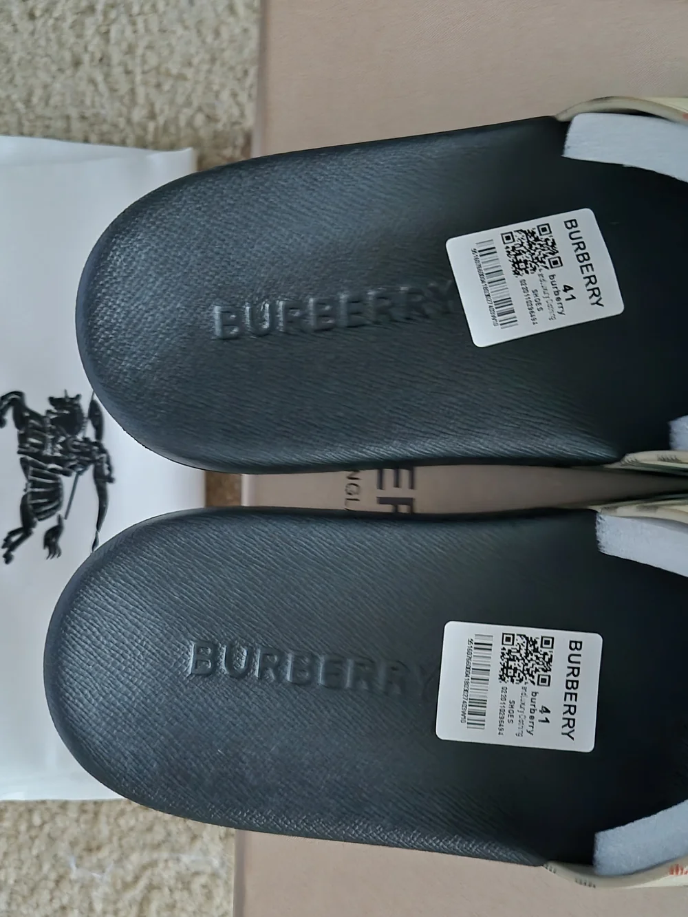 Burberry Mens/Womens Slides Size Europe 41, M8, W9.5